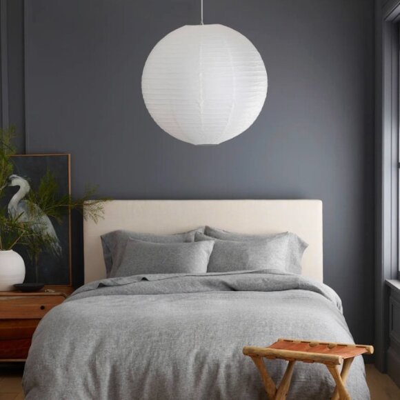 Quince European Linen Luxury Classic Charcoal Chambray King/Cal King Duvet Set - Picture 3 of 6